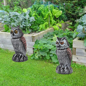 Realistischer 2-Pack-Eulenköder mit rotierenden Kopf-Outdoor-Vogel und Schädlingsschutzmittel 4