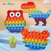 Regenbogen-Pop-Fidget-Toy – Sensorisches Silikonspielzeug zur Stressbewältigung, Konzentrationsförderung und zum Spielen für Kinder und Erwachsene 1