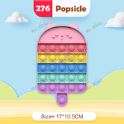 Regenbogen-Pop-Fidget-Toy – Sensorisches Silikonspielzeug zur Stressbewältigung, Konzentrationsförderung und zum Spielen für Kinder und Erwachsene 10