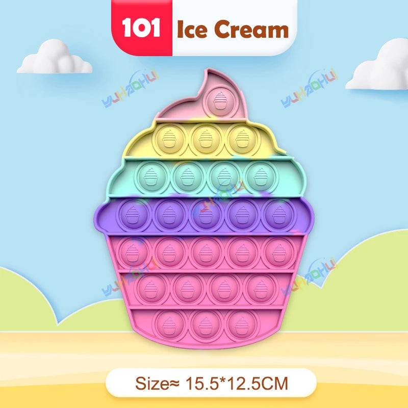 Regenbogen-Pop-Fidget-Toy – Sensorisches Silikonspielzeug zur Stressbewältigung, Konzentrationsförderung und zum Spielen für Kinder und Erwachsene 11