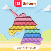 Regenbogen-Pop-Fidget-Toy – Sensorisches Silikonspielzeug zur Stressbewältigung, Konzentrationsförderung und zum Spielen für Kinder und Erwachsene 15