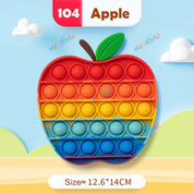 Regenbogen-Pop-Fidget-Toy – Sensorisches Silikonspielzeug zur Stressbewältigung, Konzentrationsförderung und zum Spielen für Kinder und Erwachsene 16