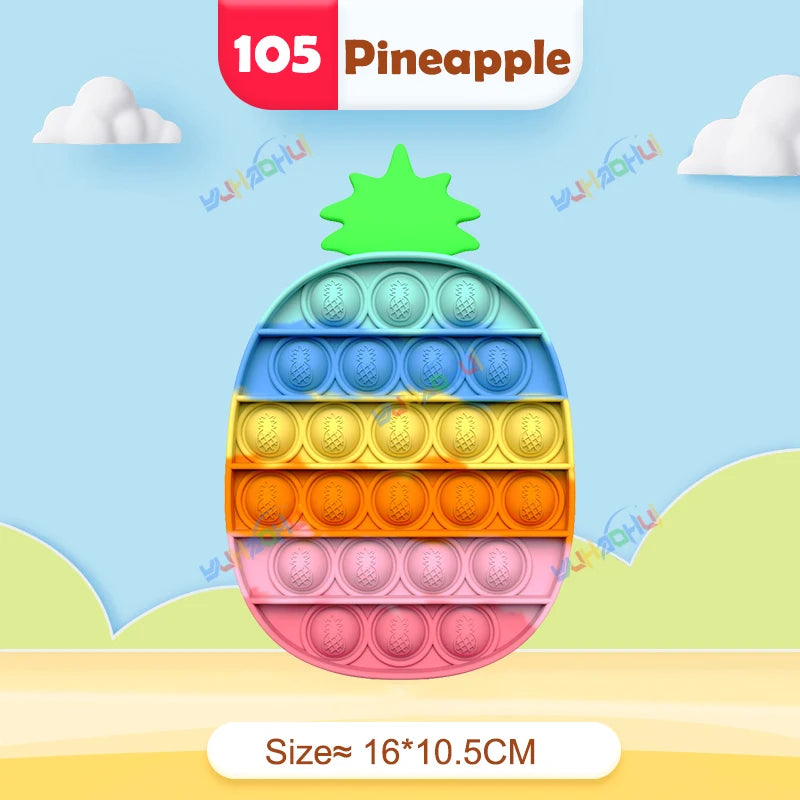 Regenbogen-Pop-Fidget-Toy – Sensorisches Silikonspielzeug zur Stressbewältigung, Konzentrationsförderung und zum Spielen für Kinder und Erwachsene 18