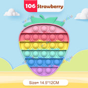 Regenbogen-Pop-Fidget-Toy – Sensorisches Silikonspielzeug zur Stressbewältigung, Konzentrationsförderung und zum Spielen für Kinder und Erwachsene 19