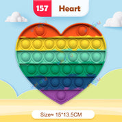 Regenbogen-Pop-Fidget-Toy – Sensorisches Silikonspielzeug zur Stressbewältigung, Konzentrationsförderung und zum Spielen für Kinder und Erwachsene 21