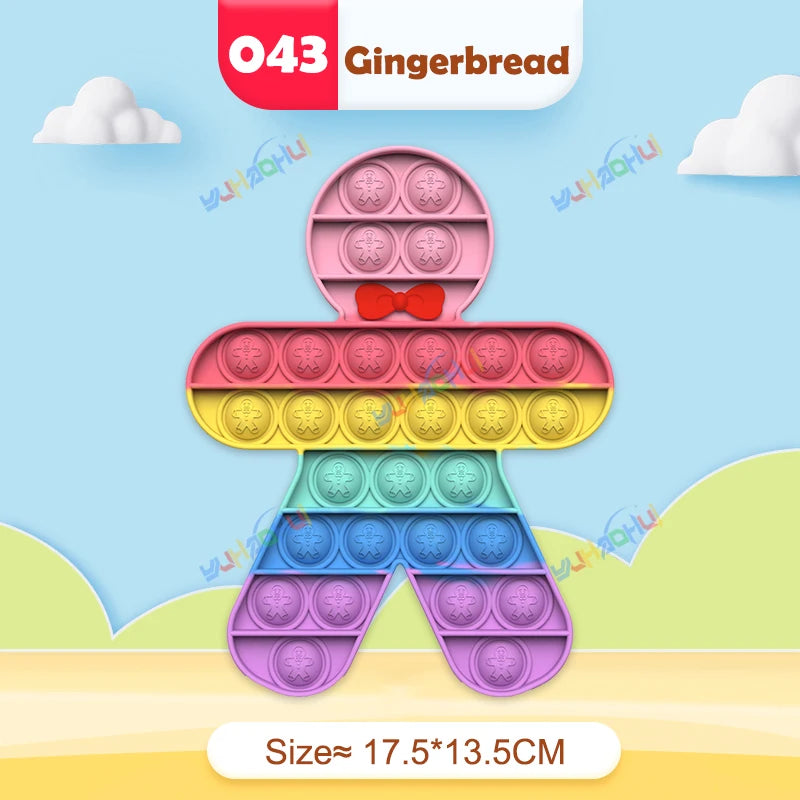 Regenbogen-Pop-Fidget-Toy – Sensorisches Silikonspielzeug zur Stressbewältigung, Konzentrationsförderung und zum Spielen für Kinder und Erwachsene 25