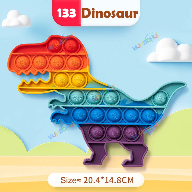 Regenbogen-Pop-Fidget-Toy – Sensorisches Silikonspielzeug zur Stressbewältigung, Konzentrationsförderung und zum Spielen für Kinder und Erwachsene 26