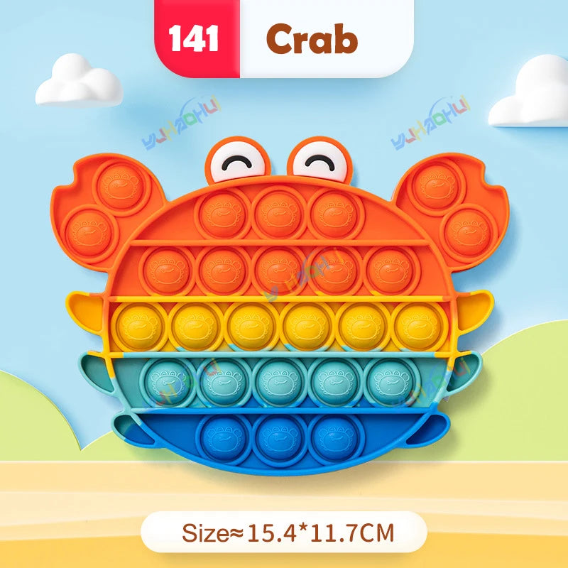 Regenbogen-Pop-Fidget-Toy – Sensorisches Silikonspielzeug zur Stressbewältigung, Konzentrationsförderung und zum Spielen für Kinder und Erwachsene 27