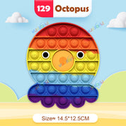 Regenbogen-Pop-Fidget-Toy – Sensorisches Silikonspielzeug zur Stressbewältigung, Konzentrationsförderung und zum Spielen für Kinder und Erwachsene 29