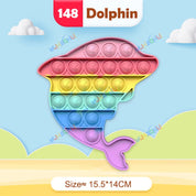 Regenbogen-Pop-Fidget-Toy – Sensorisches Silikonspielzeug zur Stressbewältigung, Konzentrationsförderung und zum Spielen für Kinder und Erwachsene 30