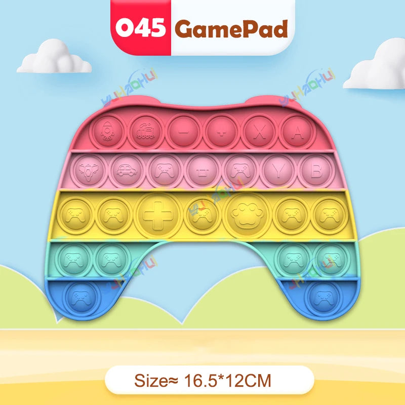 Regenbogen-Pop-Fidget-Toy – Sensorisches Silikonspielzeug zur Stressbewältigung, Konzentrationsförderung und zum Spielen für Kinder und Erwachsene 32