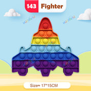 Regenbogen-Pop-Fidget-Toy – Sensorisches Silikonspielzeug zur Stressbewältigung, Konzentrationsförderung und zum Spielen für Kinder und Erwachsene 35