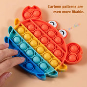 Regenbogen-Pop-Fidget-Toy – Sensorisches Silikonspielzeug zur Stressbewältigung, Konzentrationsförderung und zum Spielen für Kinder und Erwachsene 4