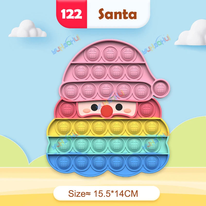 Regenbogen-Pop-Fidget-Toy – Sensorisches Silikonspielzeug zur Stressbewältigung, Konzentrationsförderung und zum Spielen für Kinder und Erwachsene 7