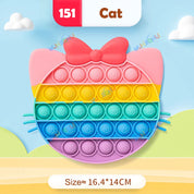 Regenbogen-Pop-Fidget-Toy – Sensorisches Silikonspielzeug zur Stressbewältigung, Konzentrationsförderung und zum Spielen für Kinder und Erwachsene 9