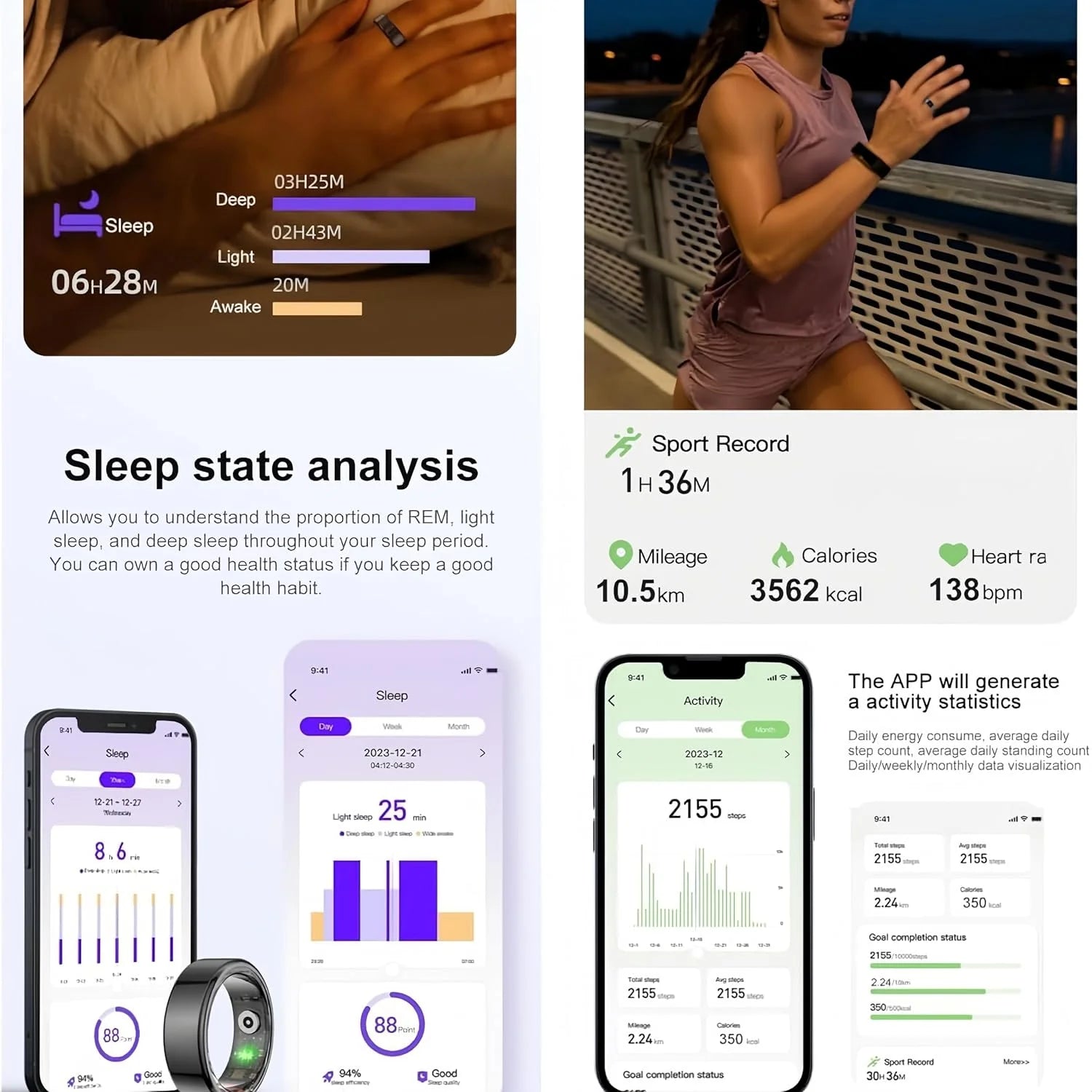 RingFit™ - Intelligenter Fitness-Tracker-Ring 3