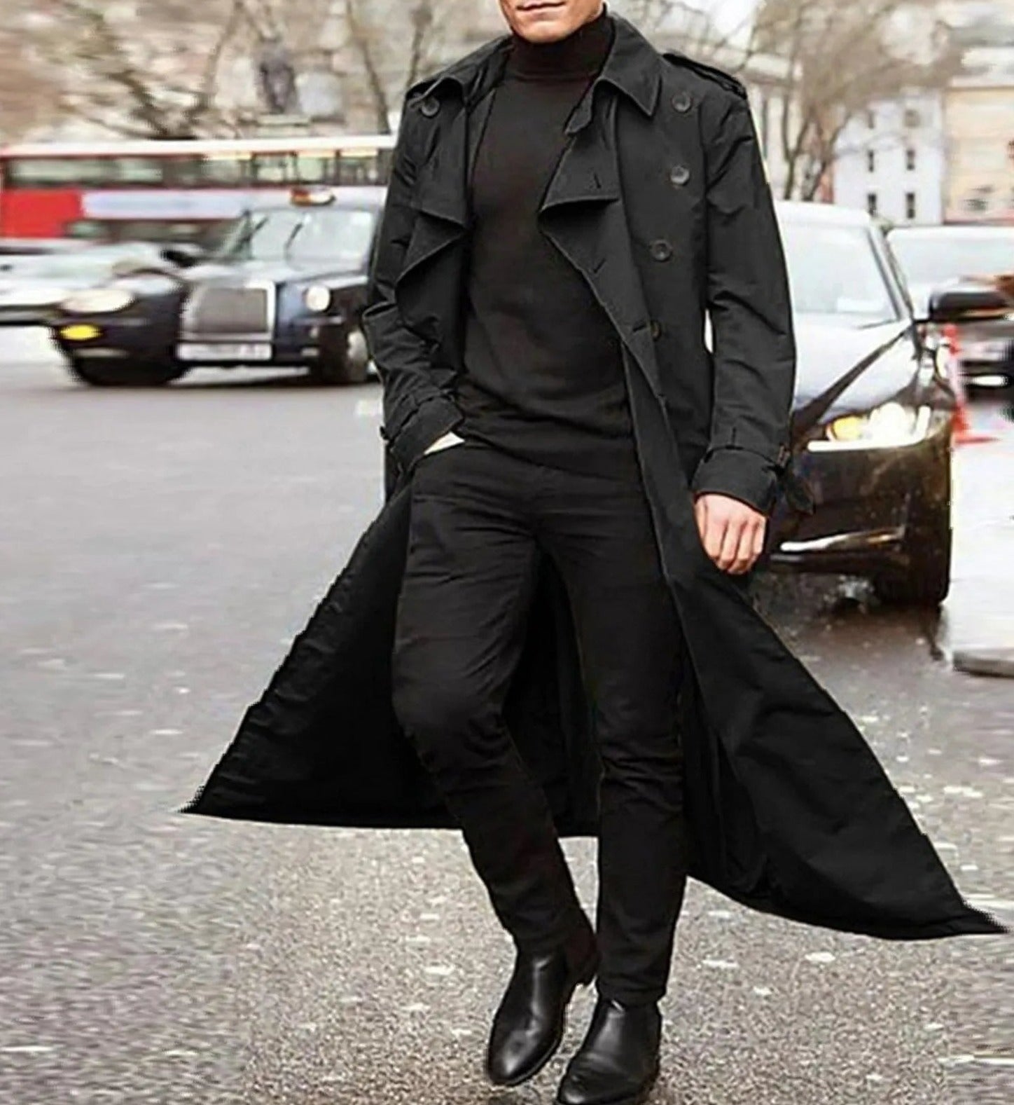 Simon | Modern herrtrenchcoat med enkel design