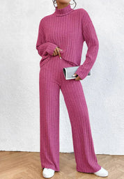 Strick-Turtleneck- und Hosen-Set für Frauen - Shaira
