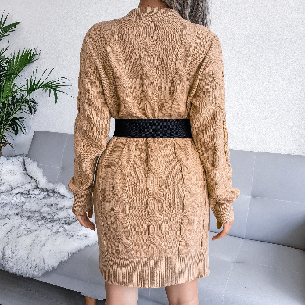 NATHALIE | Gemütliches Herbst-Strickkleid