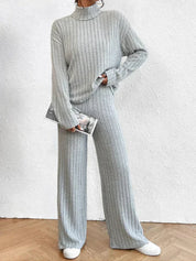 Strick-Turtleneck- und Hosen-Set für Frauen - Shaira