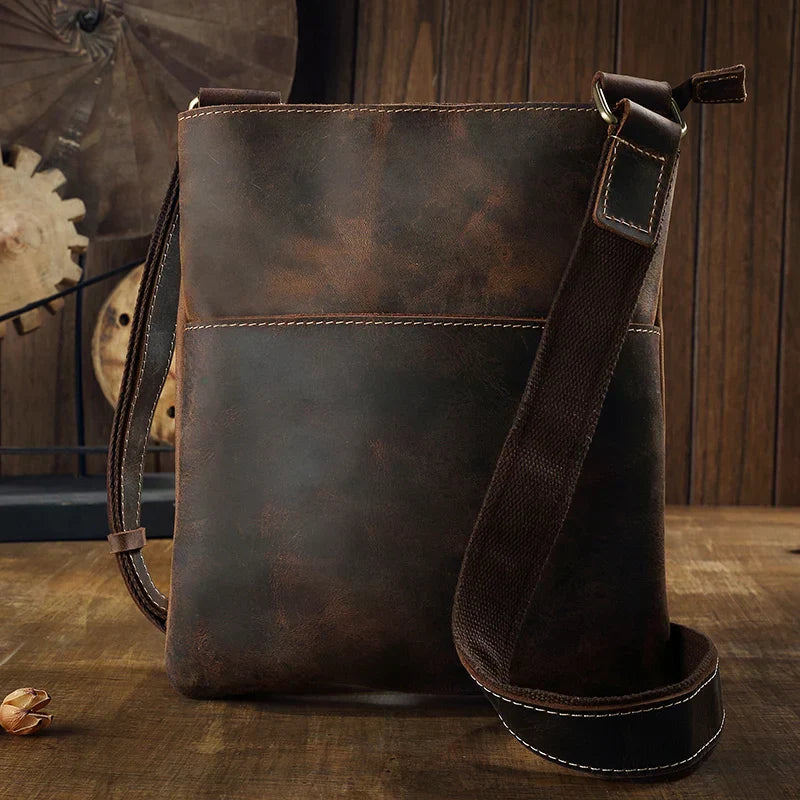 Jasper | Vintage läder crossbody-sling resväska