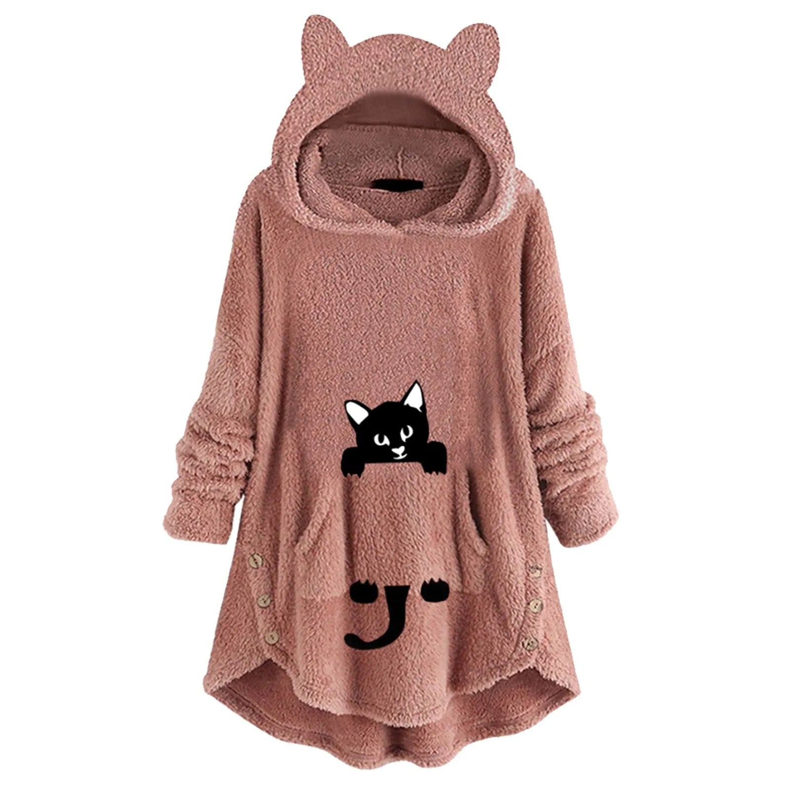 Fiona | Mysig luvtröja med kattöron