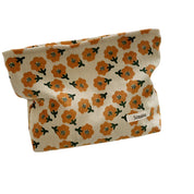 Ella | Preppy Floral Waffelcord Kosmetiktasche