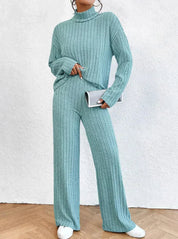 Strick-Turtleneck- und Hosen-Set für Frauen - Shaira