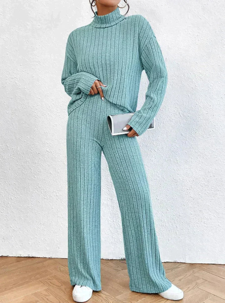 Strick-Turtleneck- und Hosen-Set für Frauen - Shaira