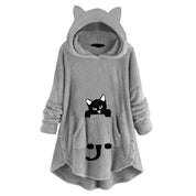 Fiona | Mysig luvtröja med kattöron