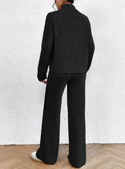 Strick-Turtleneck- und Hosen-Set für Frauen - Shaira