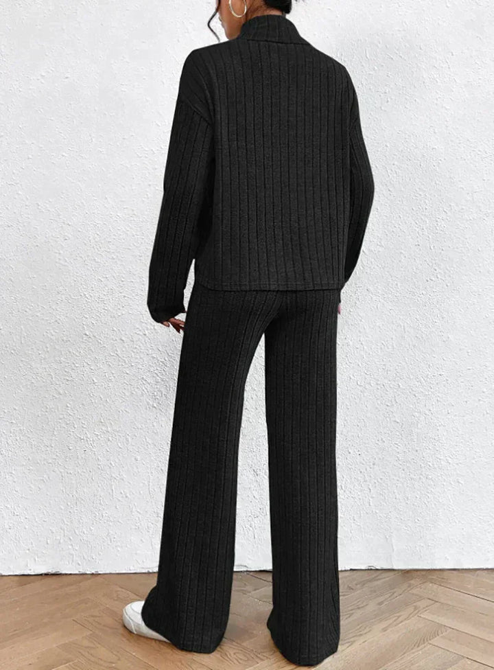 Strick-Turtleneck- und Hosen-Set für Frauen - Shaira