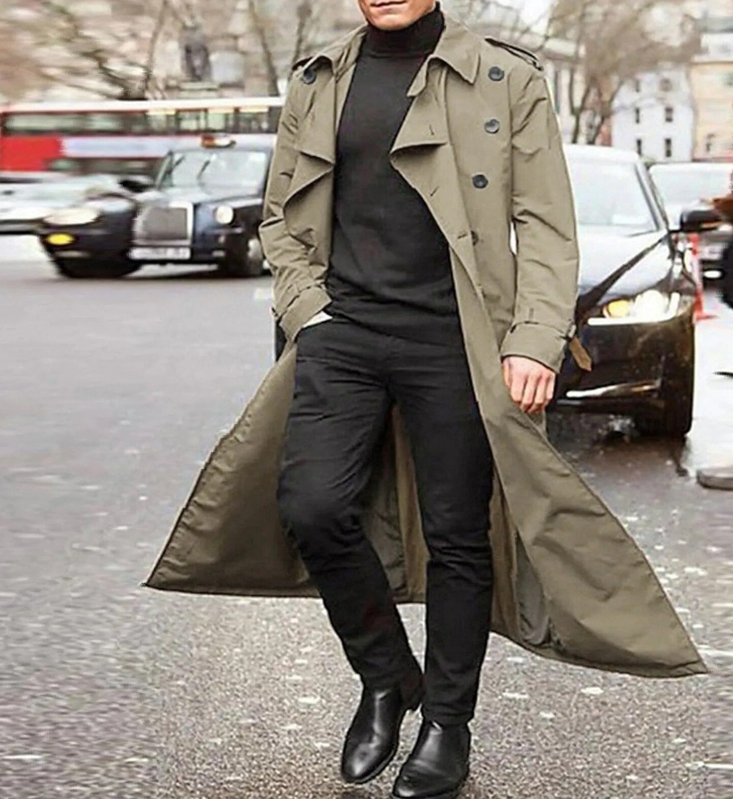 Simon | Modern herrtrenchcoat med enkel design