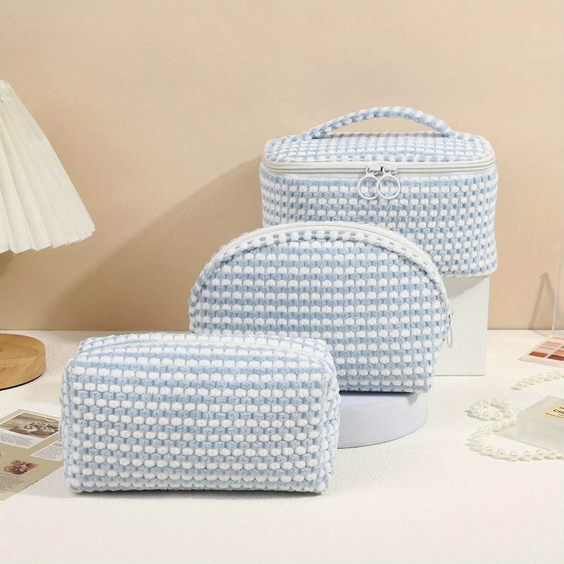 Emily | Stilvolle und vielseitige weiche Cordura Kosmetiktaschen-Set