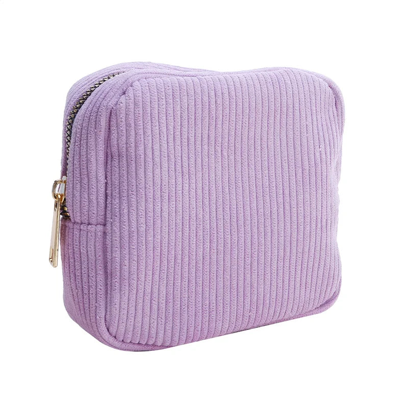 Aura | Modische und geräumige Kosmetiktasche im Cord-Stil