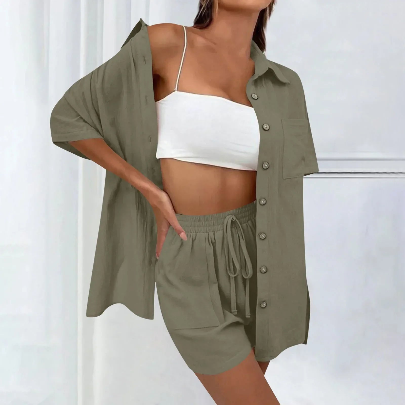 Kirra | Bequemes lockeres Oberteil und lässiges Shorts-Set