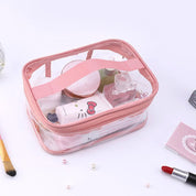 Braelyn | Vattentät genomskinlig rese-make-up kosmetik necessär med dragkedja