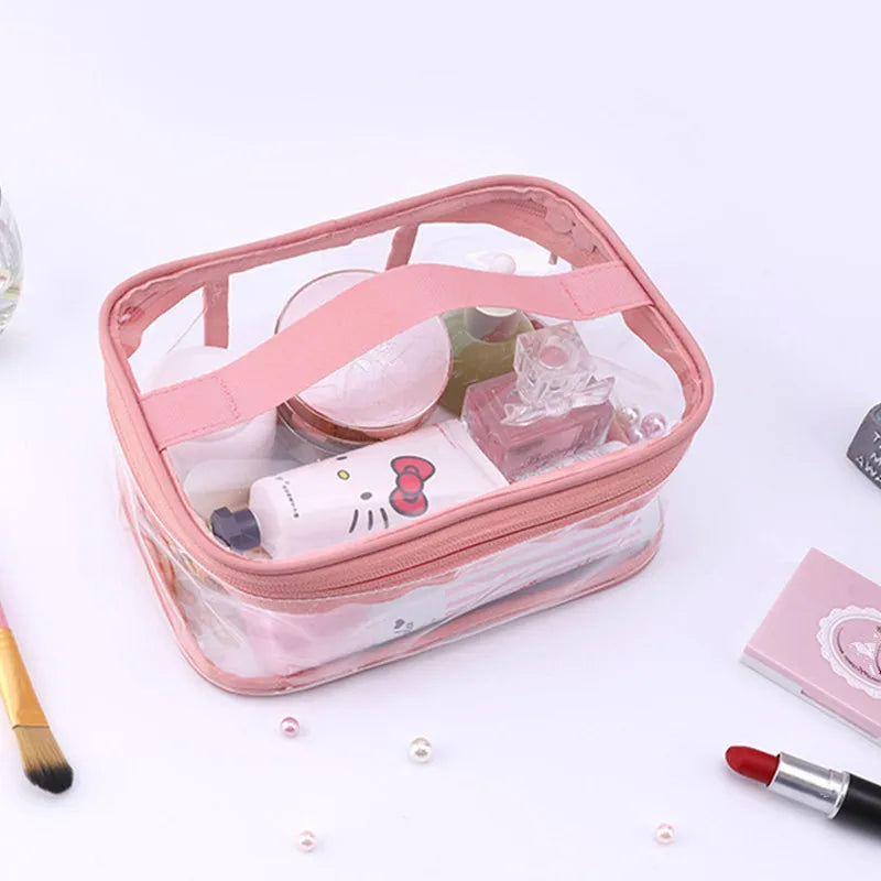 Braelyn | Vattentät genomskinlig rese-make-up kosmetik necessär med dragkedja