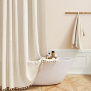 Boho bondgård duschdraperi