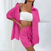 Kirra | Bequemes lockeres Oberteil und lässiges Shorts-Set