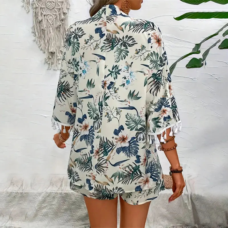 Dianella | Blütenbedrucktes Sommer Set für Damen
