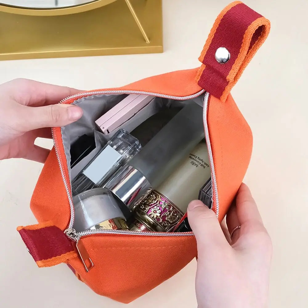 Kimora | Tragbare Canvas Kosmetiktasche mit mehreren Fächern