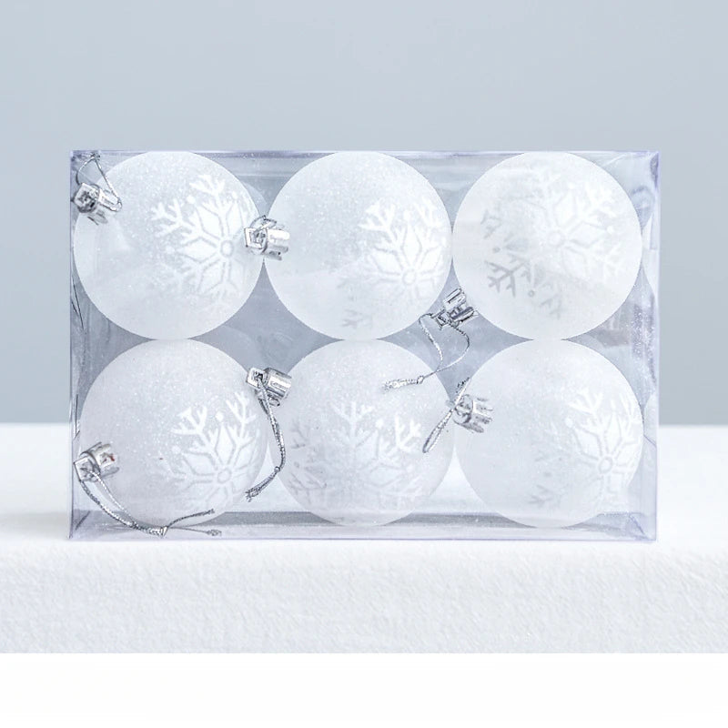 Schneekugel-Weihnachtskugeln | Hängende Weihnachtskugeln mit Glanz 0