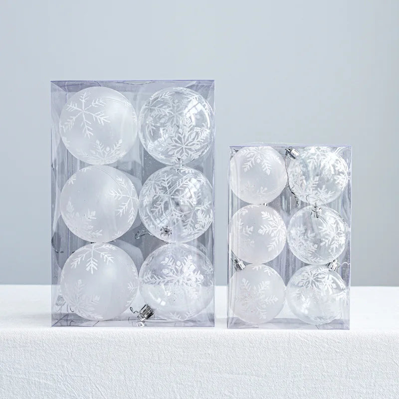 Schneekugel-Weihnachtskugeln | Hängende Weihnachtskugeln mit Glanz 3