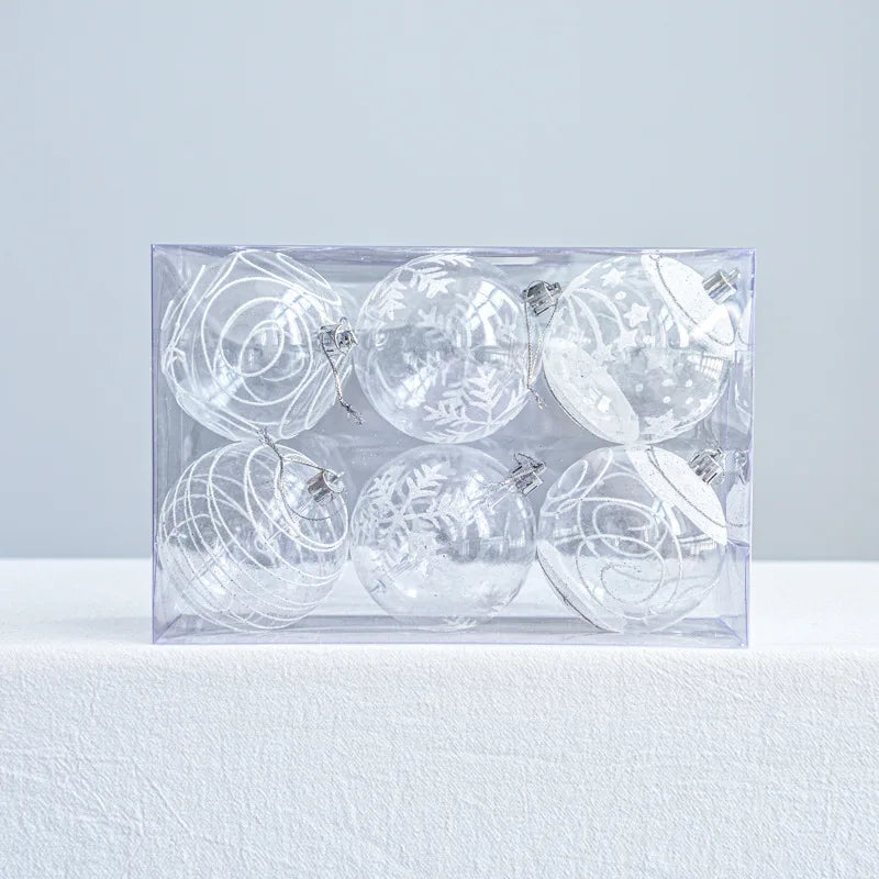 Schneekugel-Weihnachtskugeln | Hängende Weihnachtskugeln mit Glanz 4