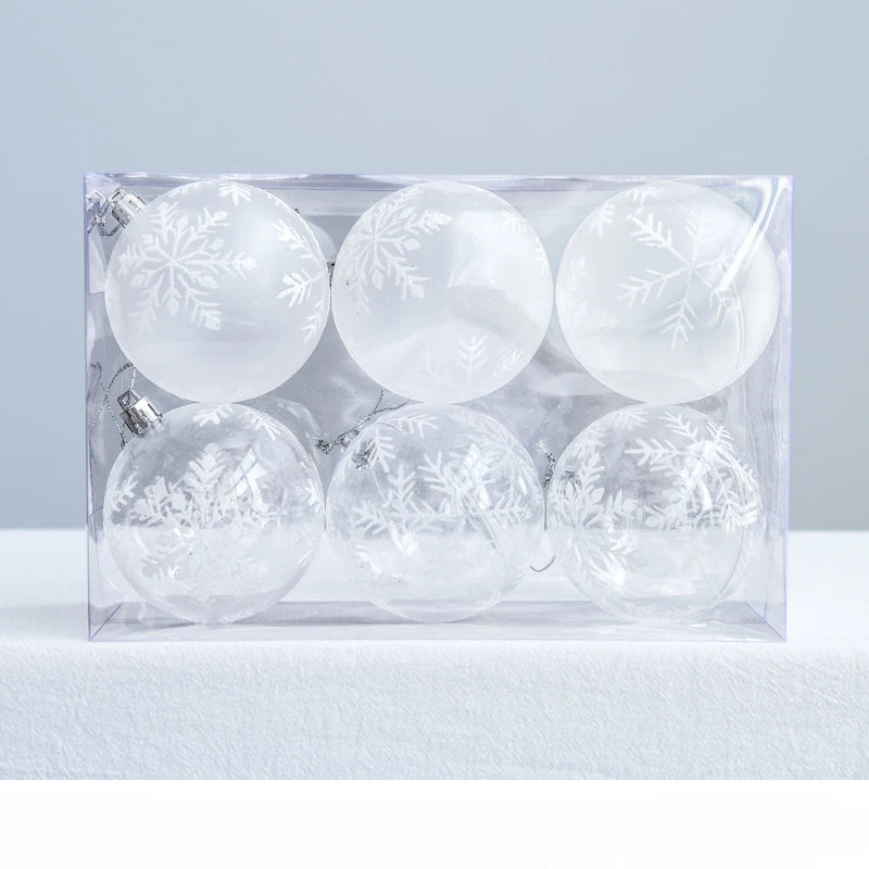 Schneekugel-Weihnachtskugeln | Hängende Weihnachtskugeln mit Glanz 7