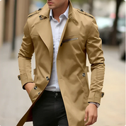 Maximilian | Elegant avslappnad trenchcoat för herrar