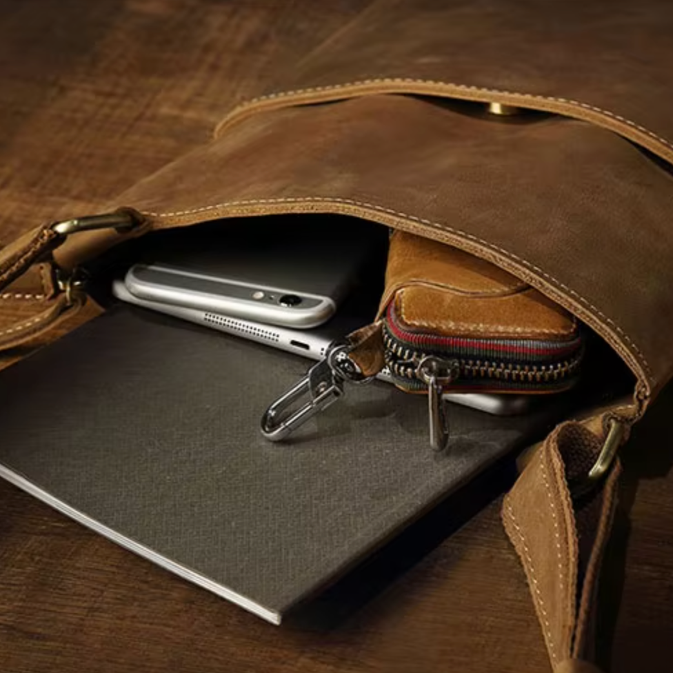 Jasper | Vintage läder crossbody-sling resväska