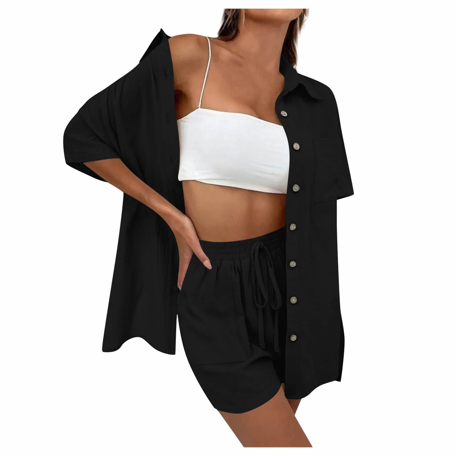 Kirra | Bequemes lockeres Oberteil und lässiges Shorts-Set