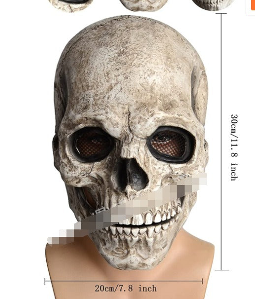 Halloween Beweglicher Mund Schädel Maske Helm Mund Beweglicher Schädel Voller Kopf Schädel Maske